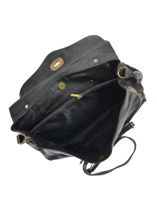 Anna Luchini Schwarz Rindsledertasche - Image 4