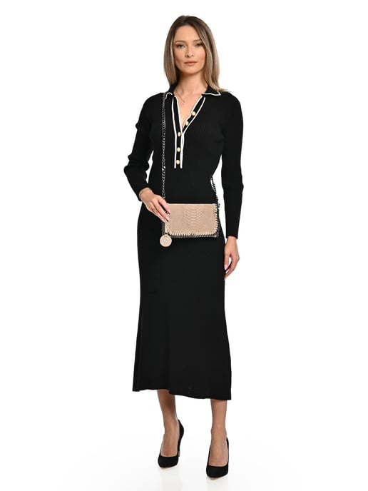 Luisa Vannini Beige Rindsledertasche - Image 5