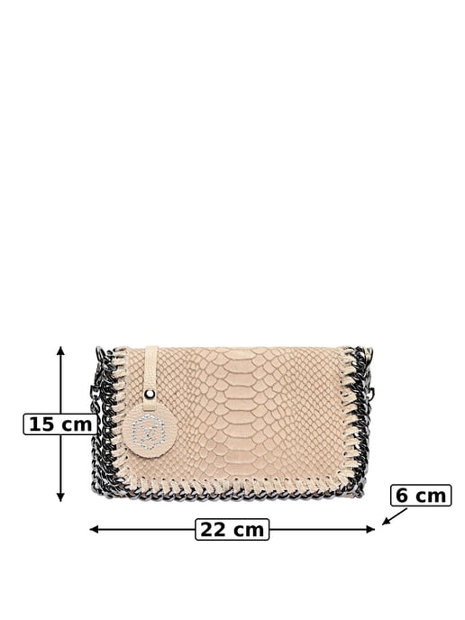 Luisa Vannini Beige Rindsledertasche - Image 6