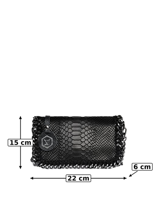 Luisa Vannini SCHWARZ Rindsledertasche - Image 6