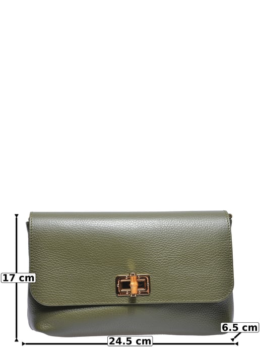 Roberta M Khaki Rindsledertasche - Image 5