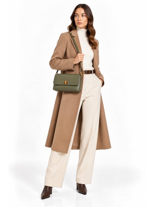 Roberta M Khaki Rindsledertasche - Image 6