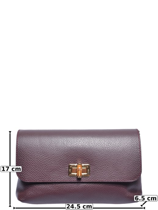 Roberta M Burgund Rindsledertasche - Image 5
