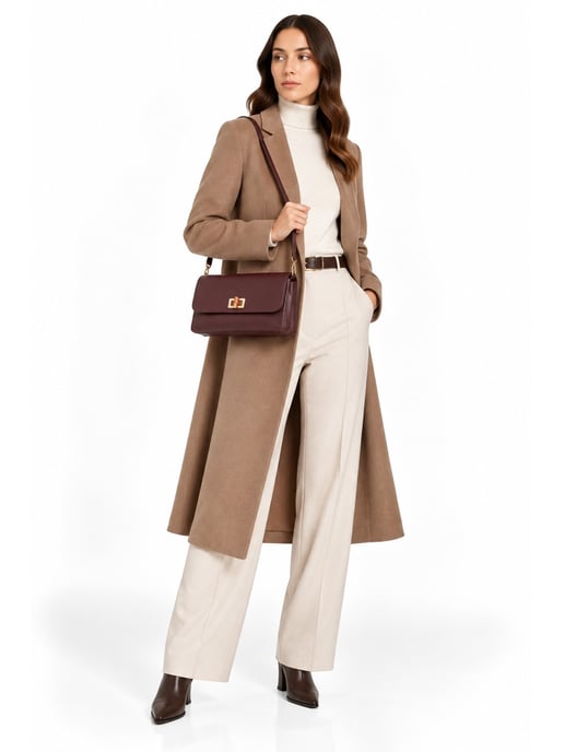 Roberta M Burgund Rindsledertasche - Image 6