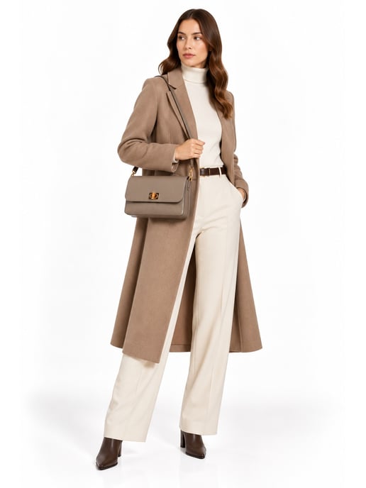 Roberta M Beige Rindsledertasche - Image 6