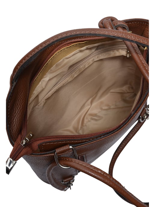 Anna Luchini Kastanienbraun Rindsledertasche - Image 4