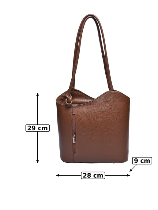 Anna Luchini Kastanienbraun Rindsledertasche - Image 5
