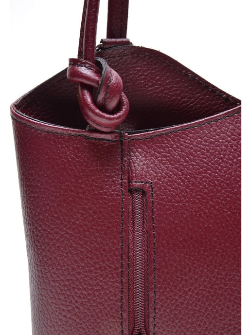 Anna Luchini Weinfarbe Rindsledertasche - Image 3