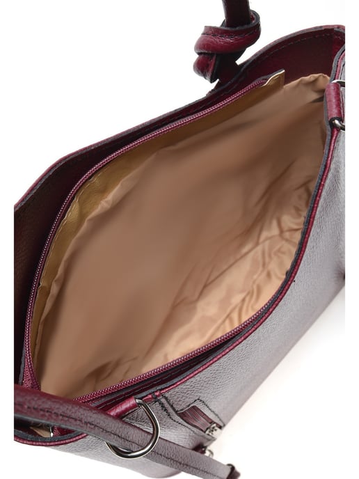 Anna Luchini Weinfarbe Rindsledertasche - Image 4