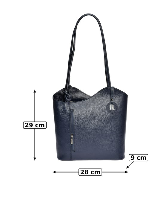 Anna Luchini Blau Rindsledertasche - Image 6