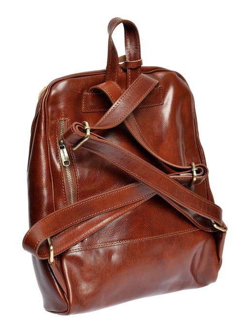 Anna Luchini Kastanienbraun Rindsledertasche - Image 2