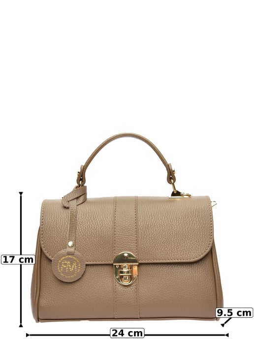 Roberta M Beige Rindsledertasche - Image 6