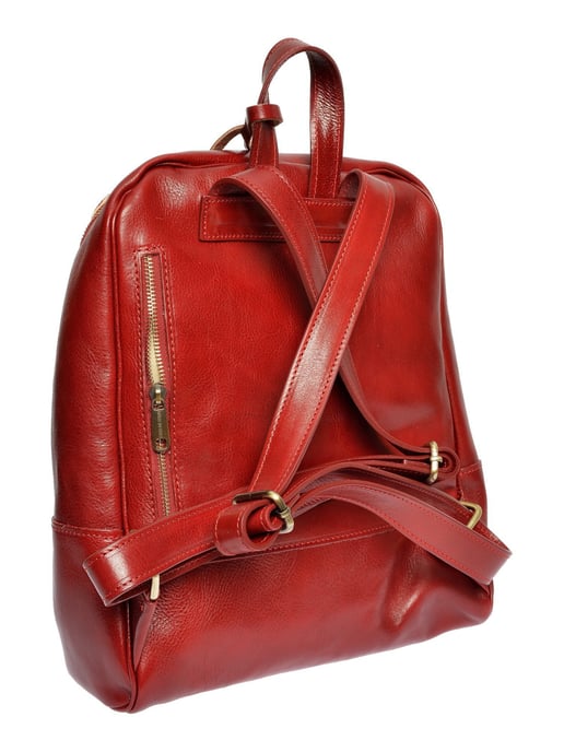 Anna Luchini Rot Rindsledertasche - Image 2