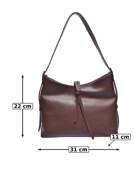 Anna Luchini Kastanienbraun Rindsledertasche - Image 5