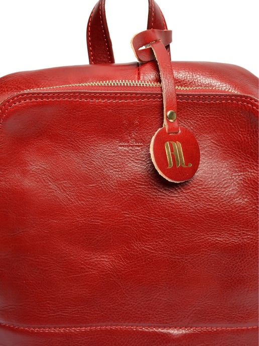 Anna Luchini Rot Rindsledertasche - Image 3