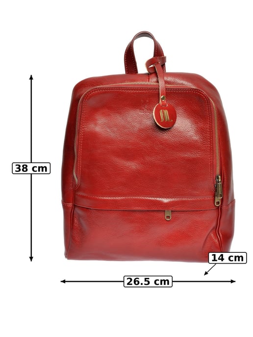 Anna Luchini Rot Rindsledertasche - Image 6