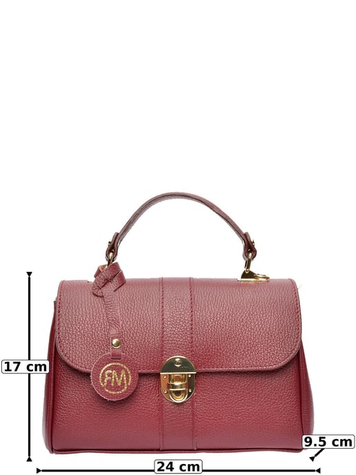 Roberta M Burgund Rindsledertasche - Image 6