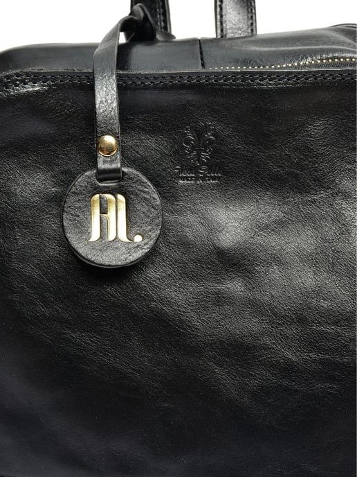 Anna Luchini Schwarz Rindsledertasche - Image 3