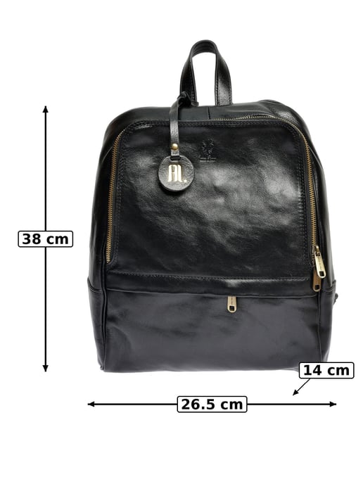 Anna Luchini Schwarz Rindsledertasche - Image 6