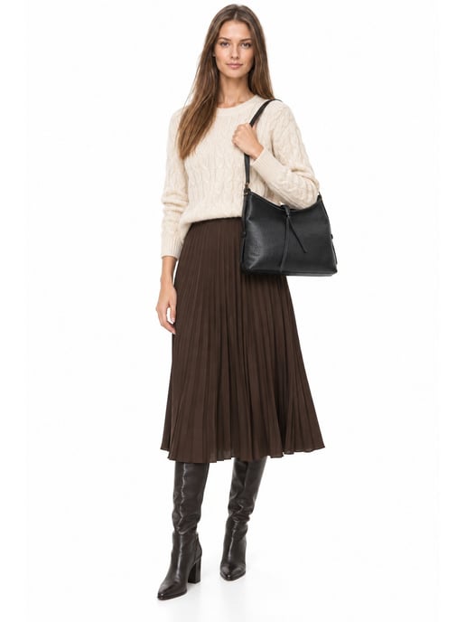 Anna Luchini Schwarz Rindsledertasche - Image 6
