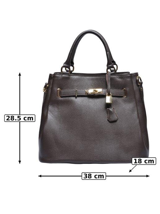 Anna Luchini Kastanienbraun Rindsledertasche - Image 4
