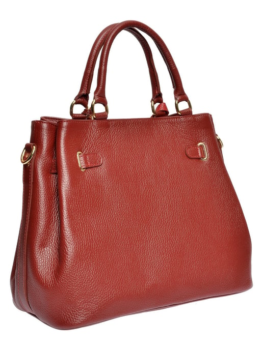 Anna Luchini Rot & Weinfarbet Rindsledertasche - Image 2