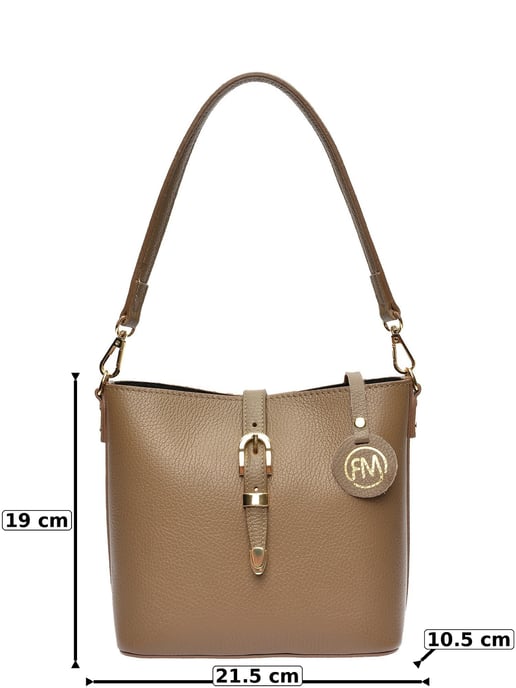 Roberta M Beige Rindsledertasche - Image 6