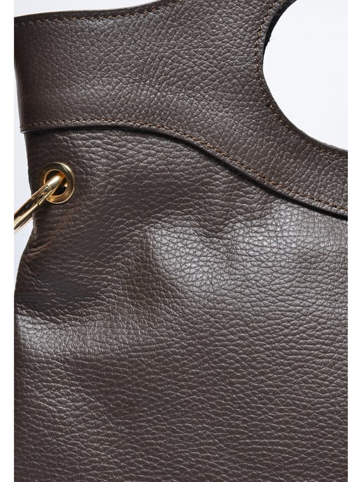 Anna Luchini Kastanienbraun Rindsledertasche - Image 3