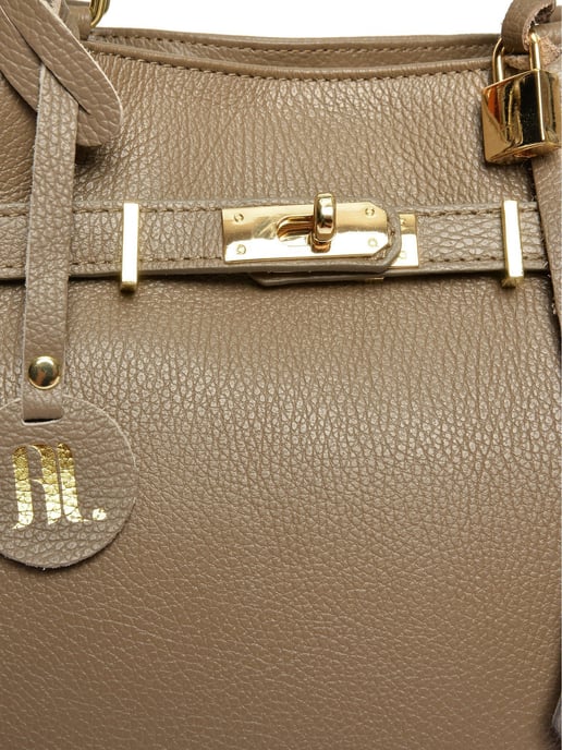 Anna Luchini Beige Rindsledertasche - Image 3