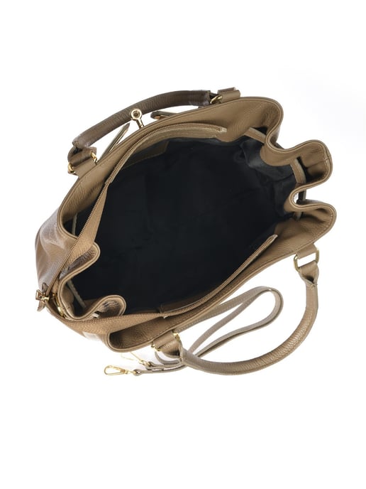 Anna Luchini Beige Rindsledertasche - Image 4
