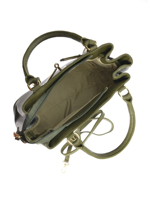 Anna Luchini Grün Rindsledertasche - Image 4