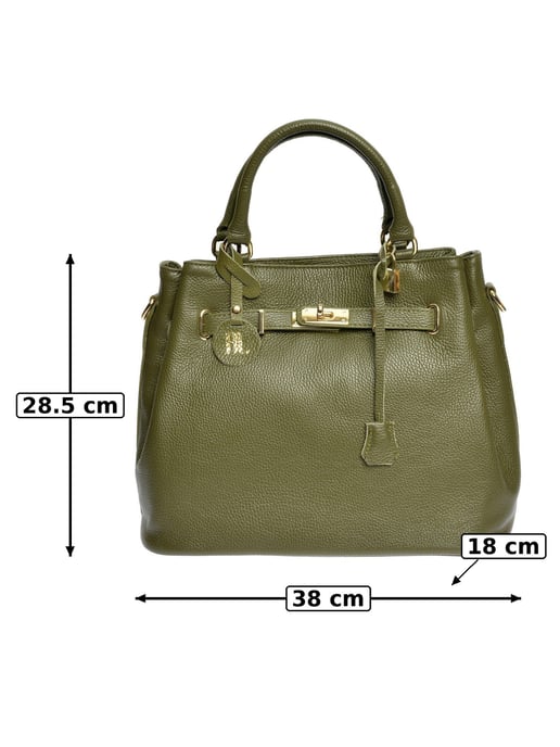 Anna Luchini Grün Rindsledertasche - Image 6