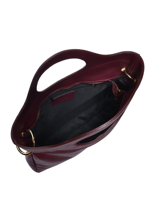 Anna Luchini Weinfarbe Rindsledertasche - Image 4