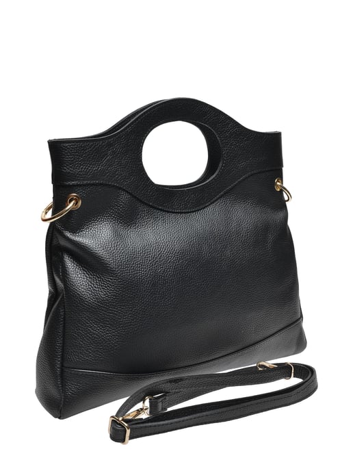 Anna Luchini Schwarz Rindsledertasche - Image 2