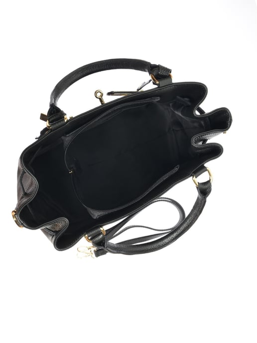 Anna Luchini Schwarz Rindsledertasche - Image 4