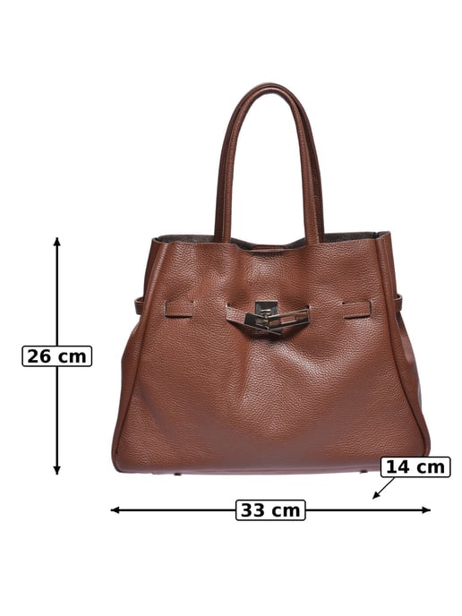 Anna Luchini Kastanienbraun Rindsledertasche - Image 5