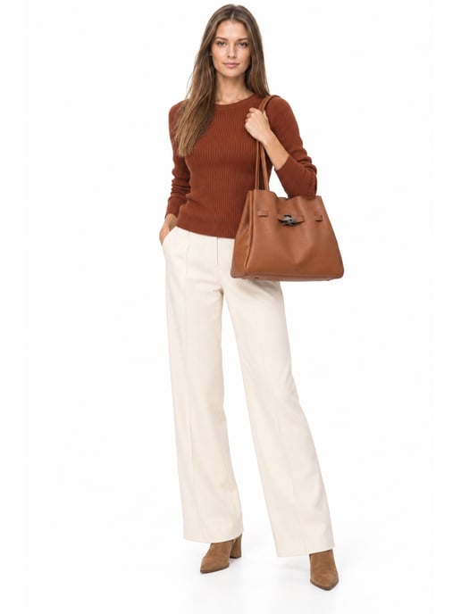 Anna Luchini Braun Rindsledertasche - Image 6