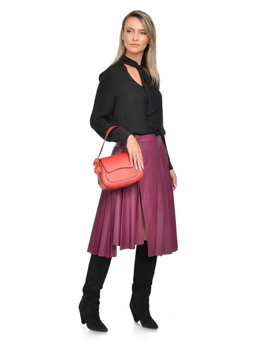 Isabella Rhea Rot Rindsledertasche - Image 5