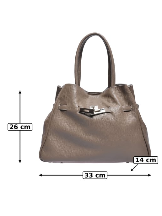 Anna Luchini Beige Rindsledertasche - Image 5