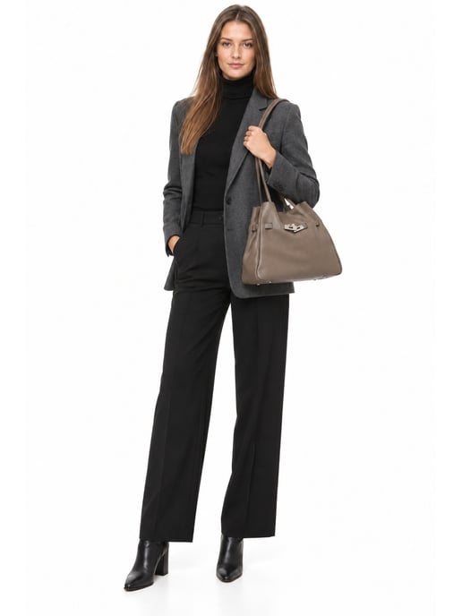 Anna Luchini Beige Rindsledertasche - Image 6