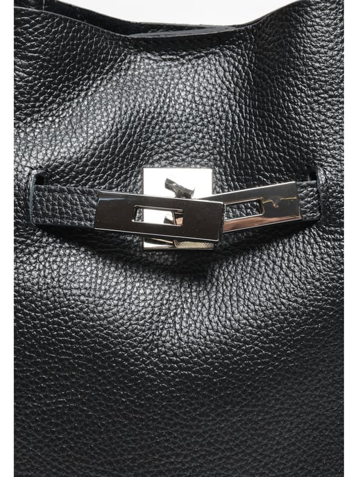 Anna Luchini Schwarz Rindsledertasche - Image 3