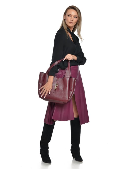 Roberta M Weinfarbe Rindsledertasche - Image 5