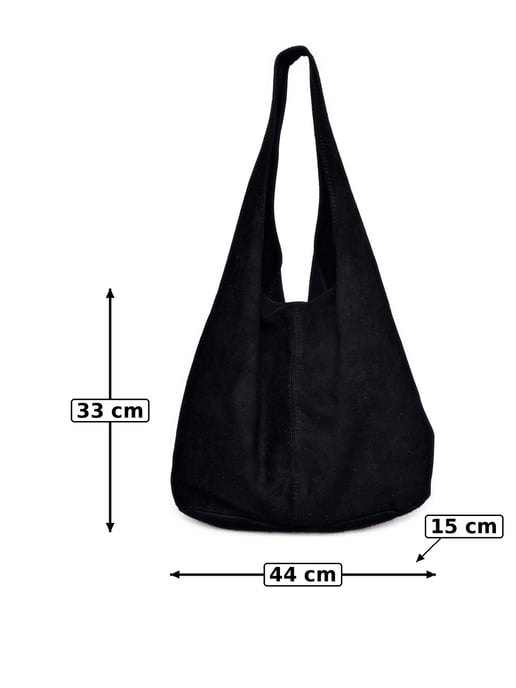 Anna Luchini Schwarz Rindsledertasche - Image 6