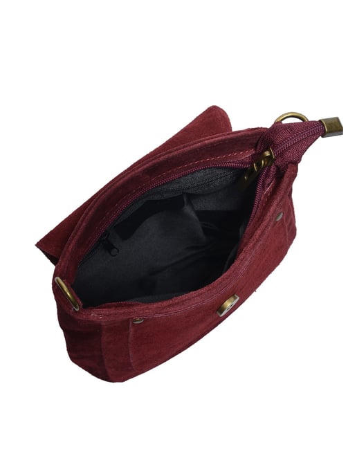 Anna Luchini Weinfarbe Rindsledertasche - Image 4