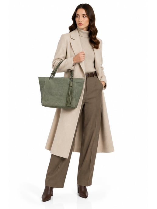 Roberta M Grün Rindsledertasche - Image 6