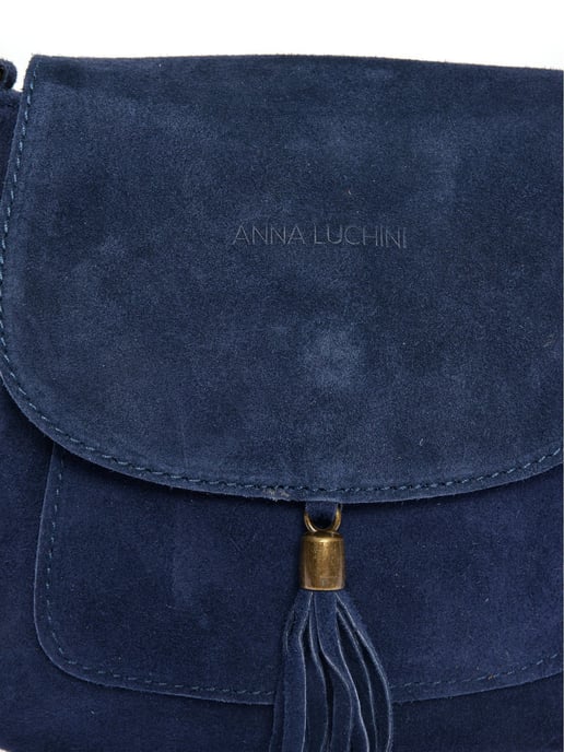 Anna Luchini Blau Rindsledertasche - Image 3