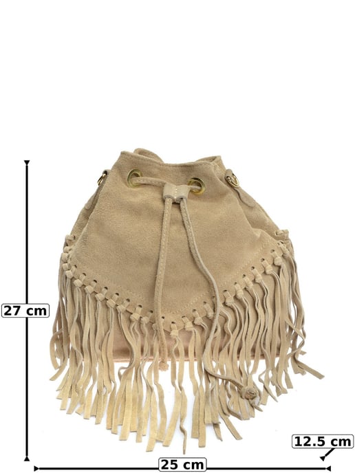 Roberta M Beige Rindsledertasche - Image 6