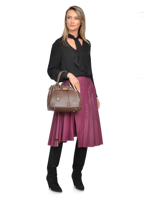 Isabella Rhea Kastanienbraun Rindsledertasche - Image 5