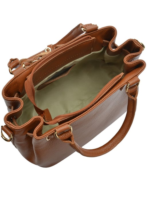 Isabella Rhea Braun Rindsledertasche - Image 4