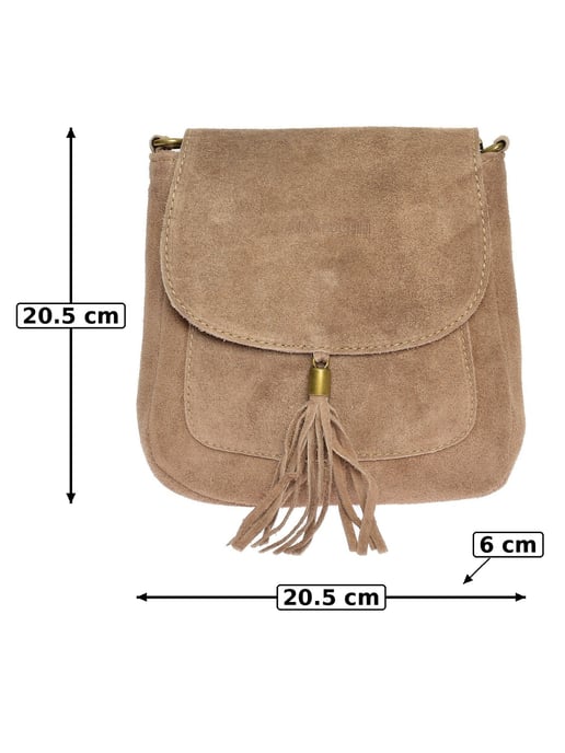 Anna Luchini Beige Rindsledertasche - Image 6